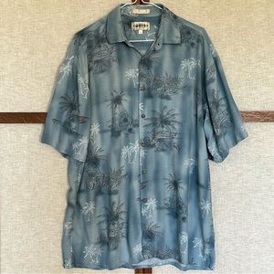 Campia Moda Palm Trees Motorcycle and Airplane Hawaiian Shirt - Large